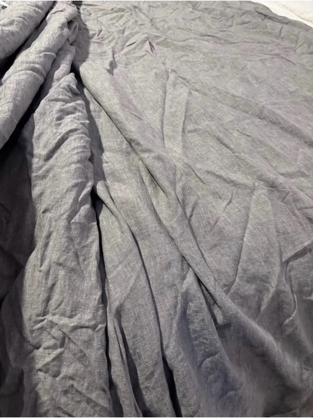 Pottery Barn Linen Belgian flax Duvet Cover flagstone - Light Gray king size